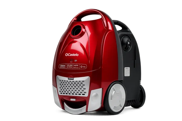 Castelo 2500W Vacuum Cleaner with HEPA Filter in Red