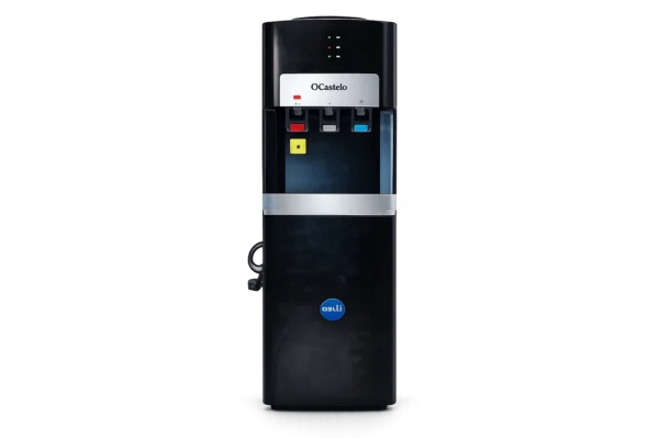 Castelo Water Dispenser with Refrigerator Black Color