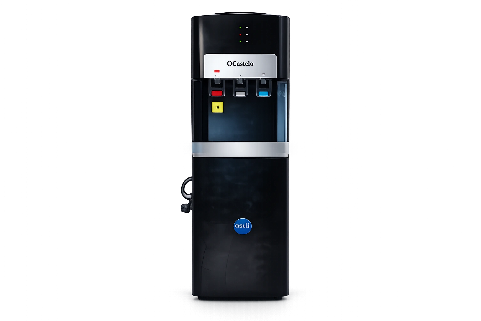 Castelo Water Dispenser with Refrigerator Black Color